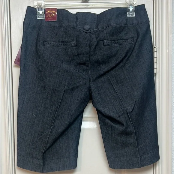 Blue Bermuda Denim Shorts Tailored Knee-Length SIZE 8 by One 5 One - Picture 3 of 13